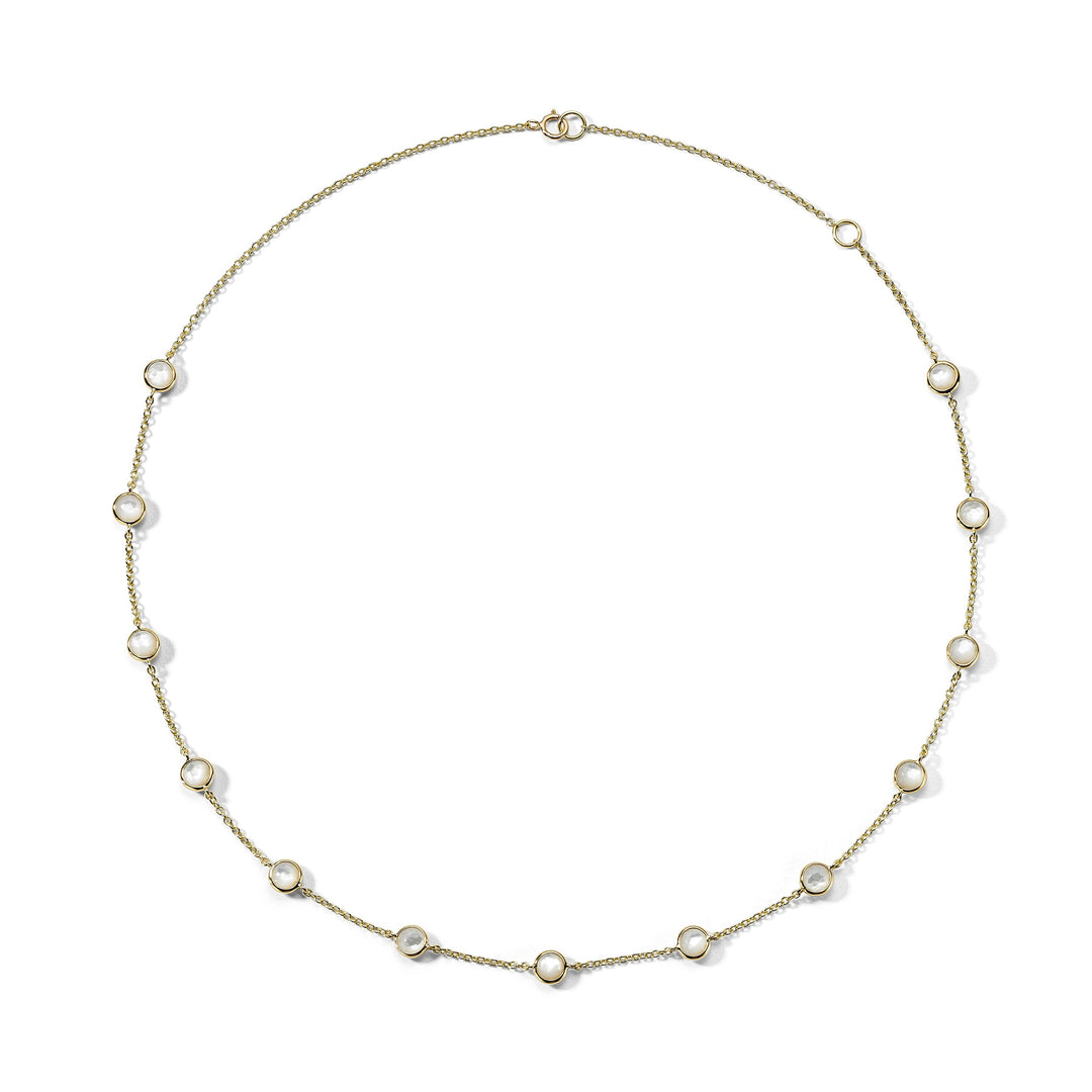 Mother-of-Pearl 18K Gold Confetti Station Necklace - Full View | IPPOLITA