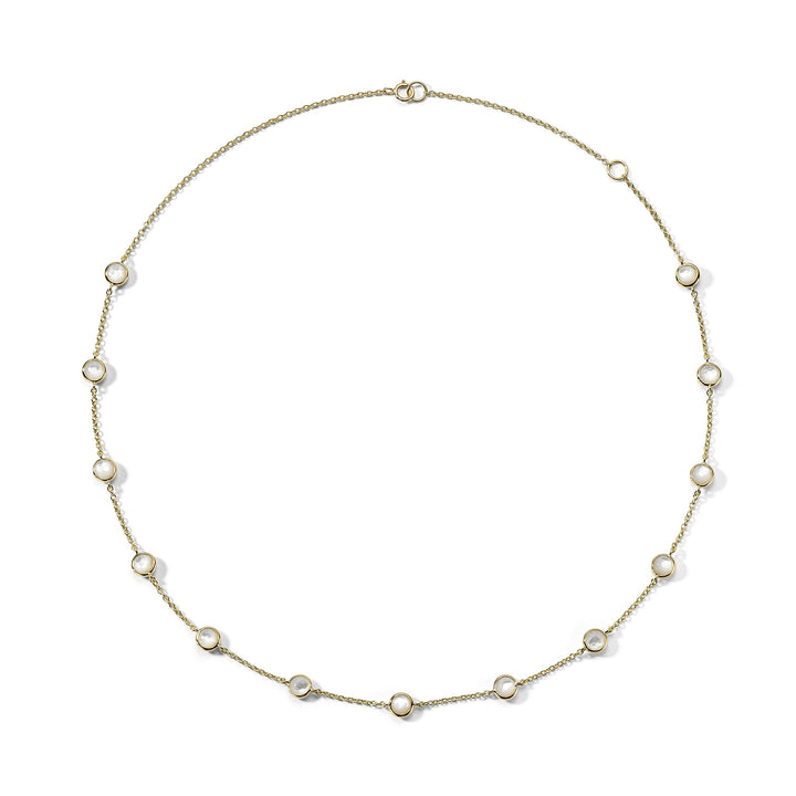 Mother-of-Pearl 18K Gold Confetti Station Necklace - Full View | IPPOLITA