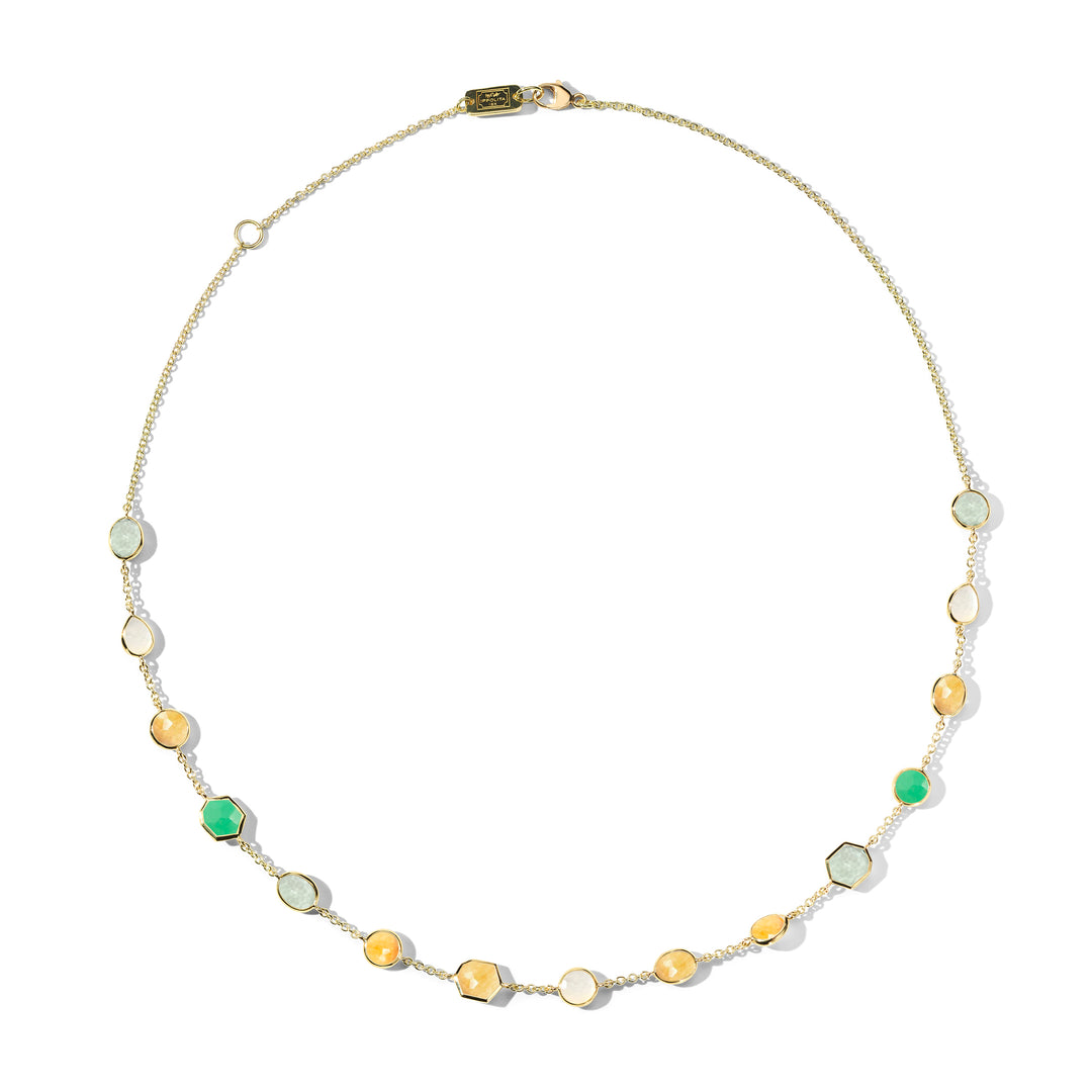 15-Stone Station Chain Necklace