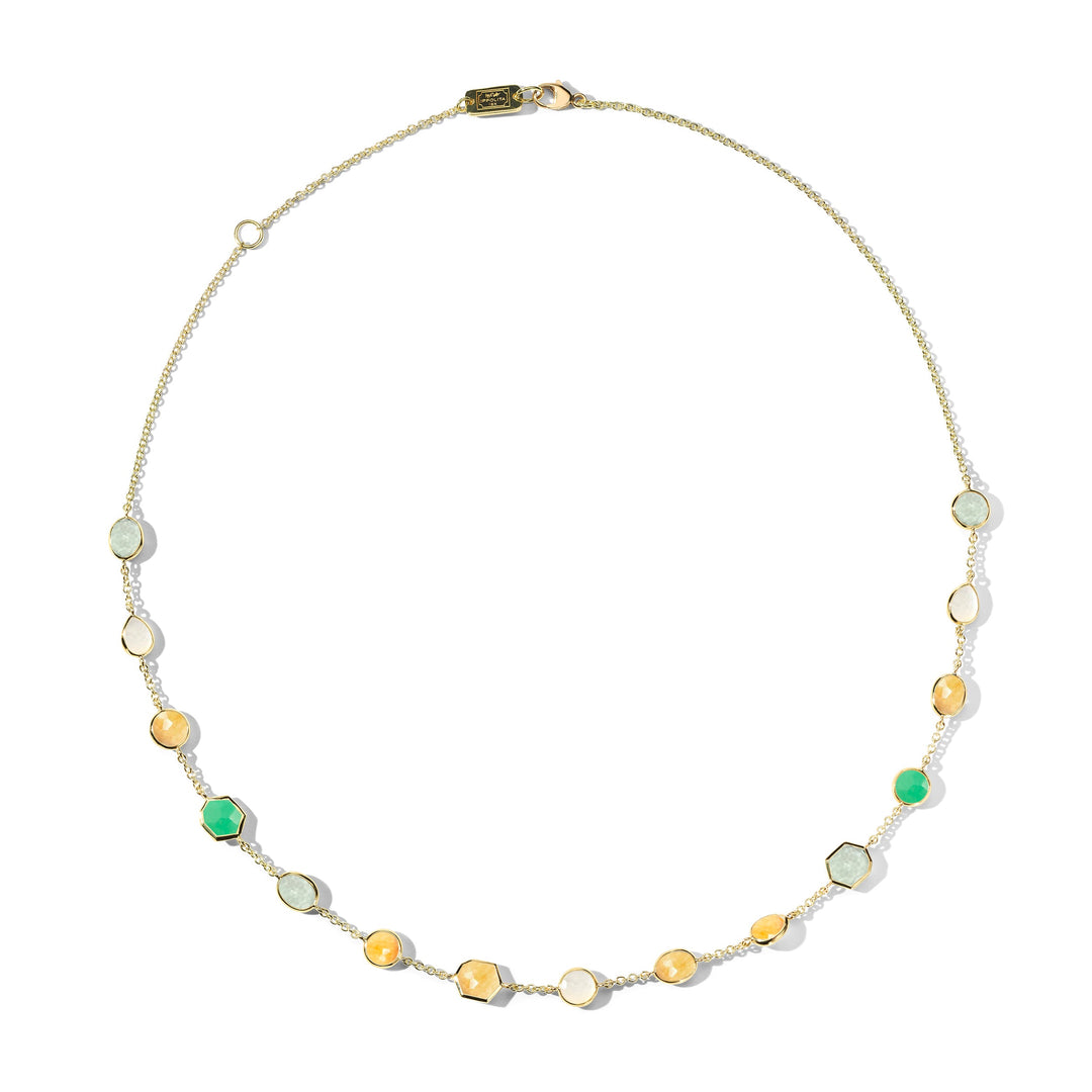 15-Stone Station Chain Necklace