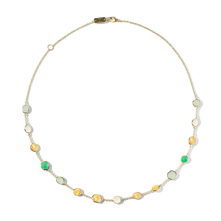 15-Stone Station Chain Necklace
