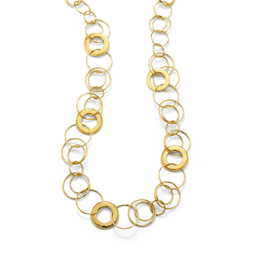 Crinkle Hammered Jet Set Necklace