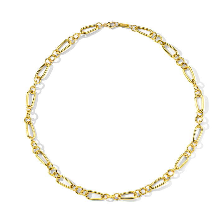 Mixed-Shape Link Necklace  18"