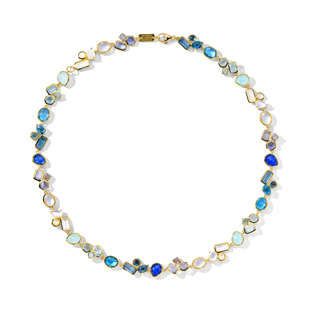 Multi-Stone Cluster Flexible Necklace
