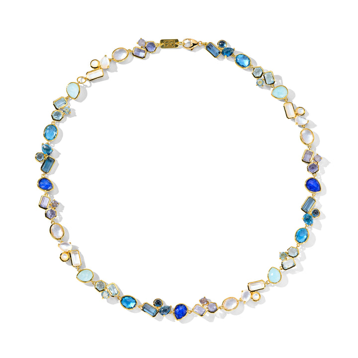 Multi-Stone Cluster Flexible Necklace