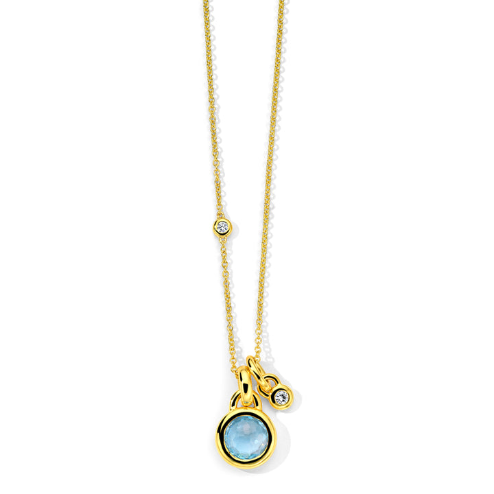 Round Pendant Necklace 30" (.12ctw)