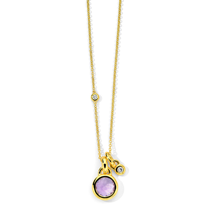Round Pendant Necklace 30" (.12ctw)