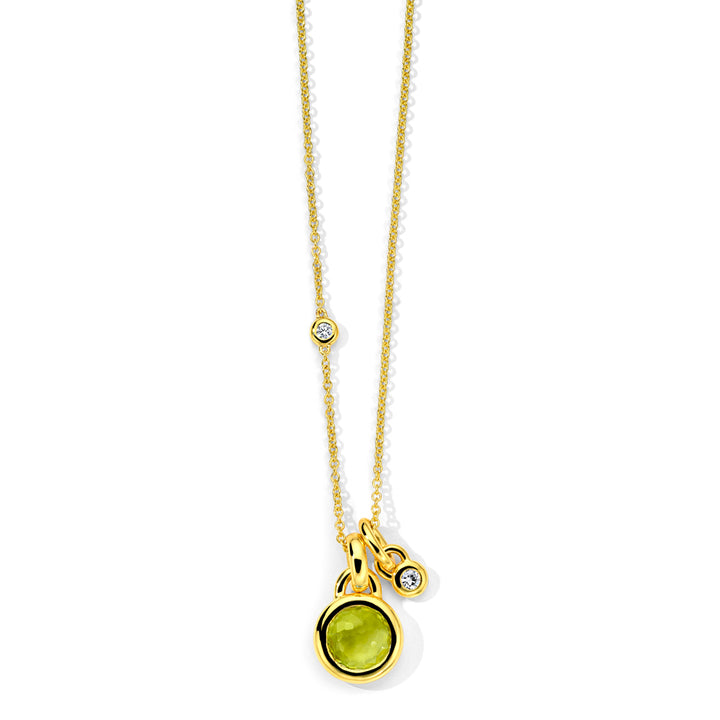 Round Pendant Necklace 30" (.12ctw)