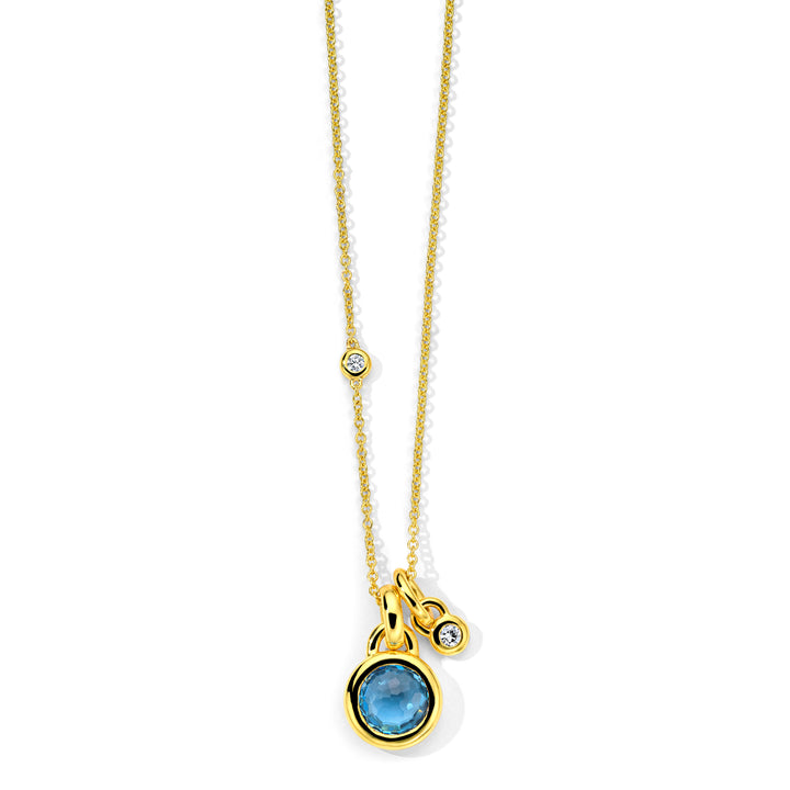 Round Pendant Necklace 30" (.12ctw)