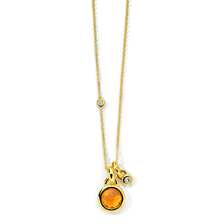 Round Pendant Necklace 30" (.12ctw)