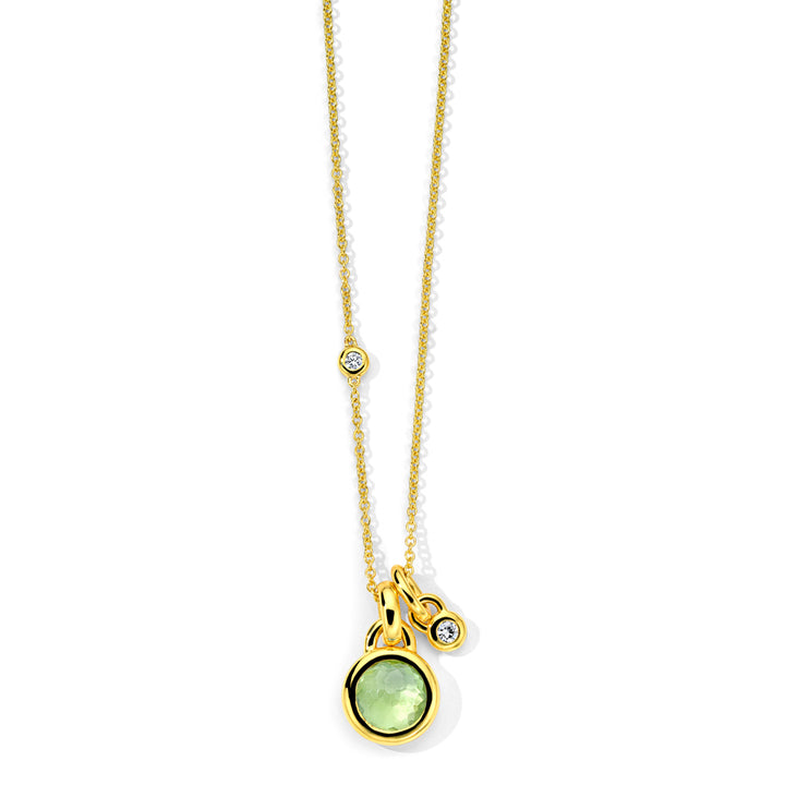 Round Pendant Necklace 30" (.12ctw)
