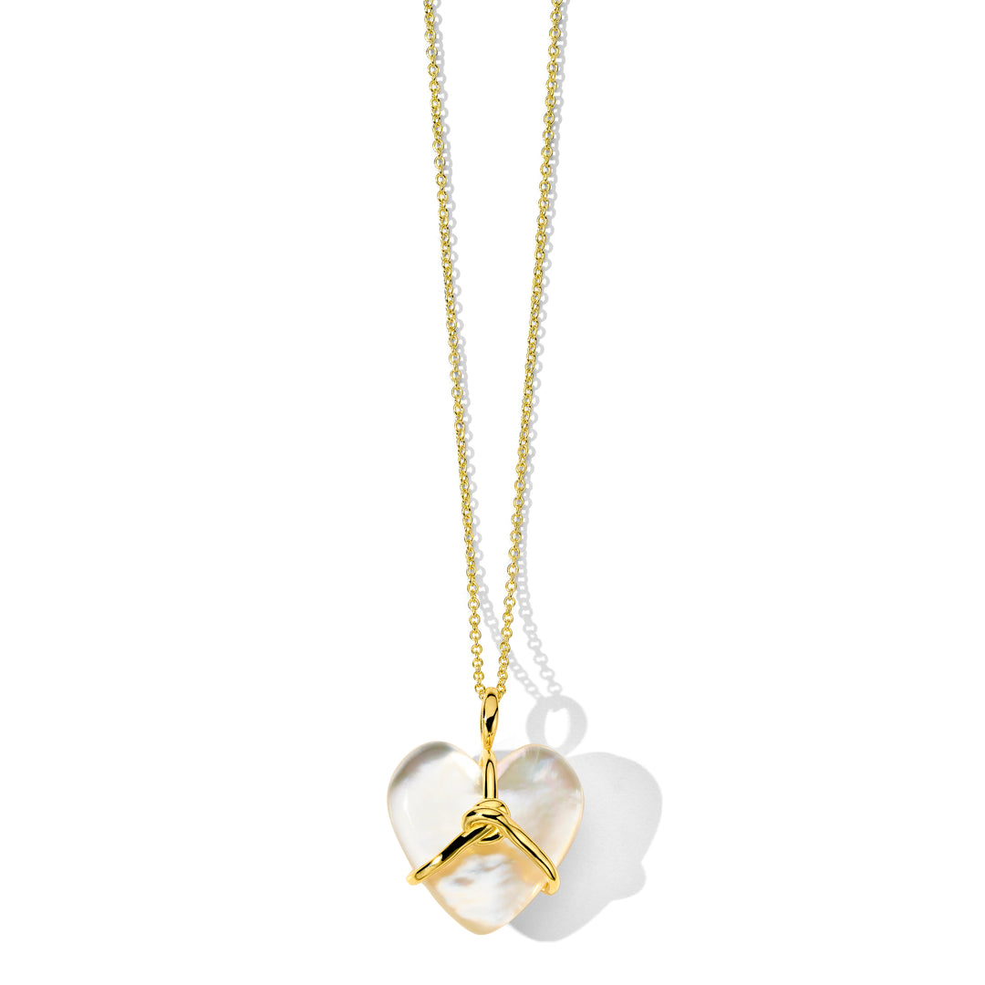 Wrapped Heart Pendant Necklace 30"