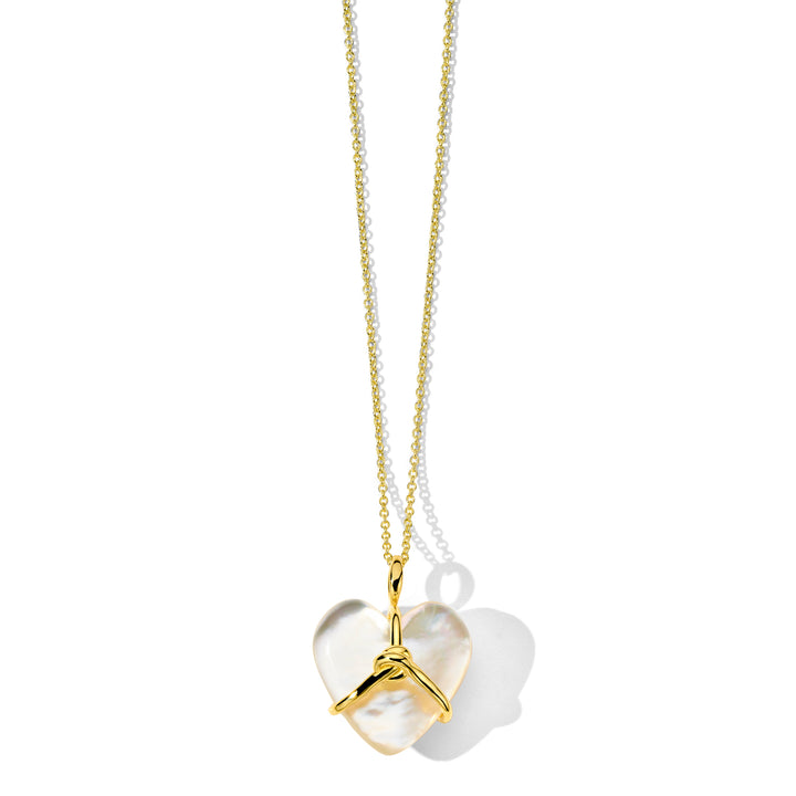Wrapped Heart Pendant Necklace 30"
