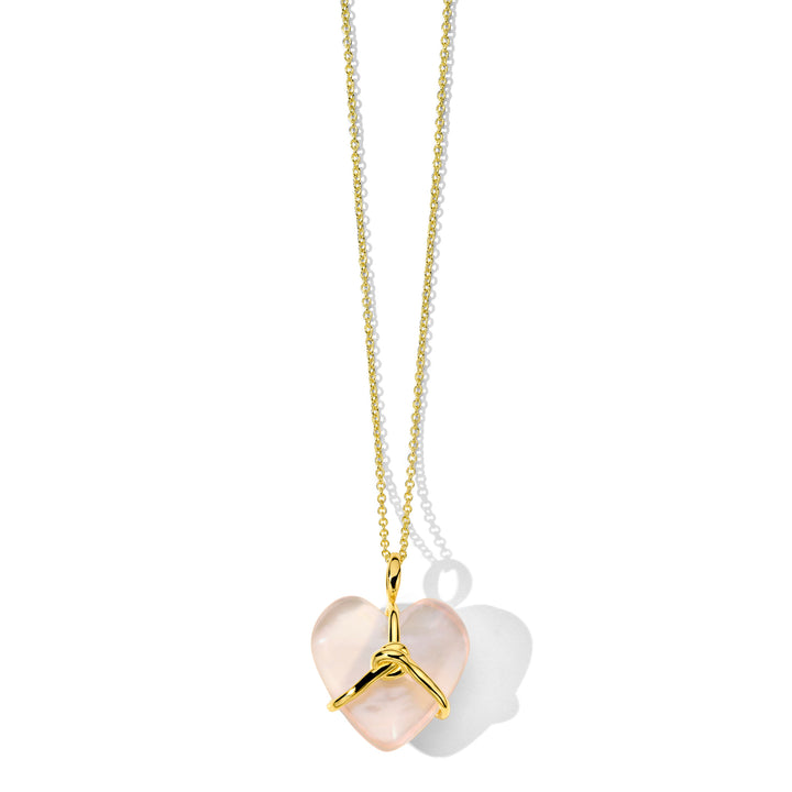 Wrapped Heart Pendant Necklace 30"