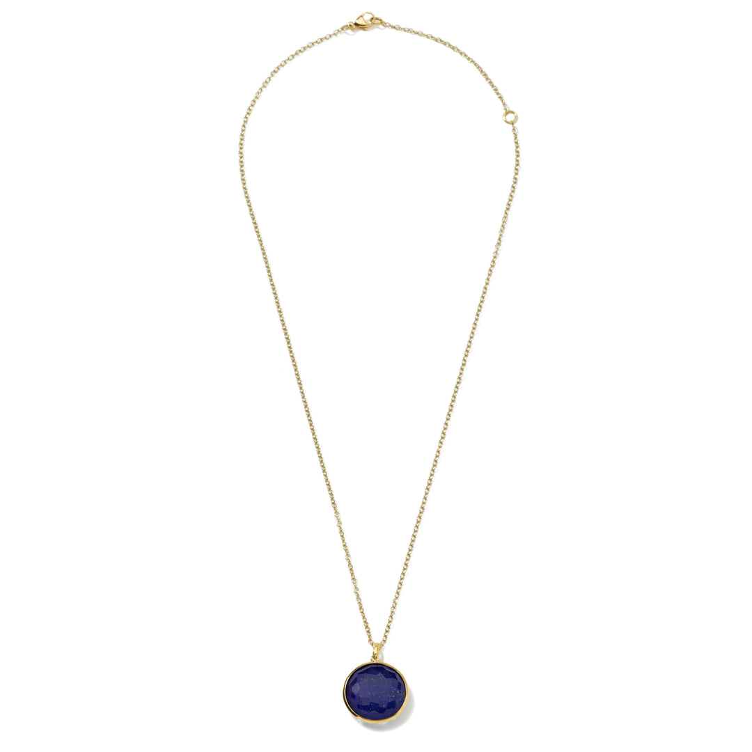 Lapis Lazuli Doublet 18K Gold Lollipop Medium Pendant Necklace - Full Length View | IPPOLITA