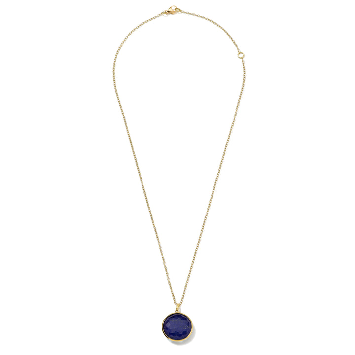 Lapis Lazuli Doublet 18K Gold Lollipop Medium Pendant Necklace - Full Length View | IPPOLITA