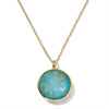 GOLDEN RUTILATED QUARTZ OVER TURQUOISE DOUBLET