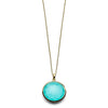 ROCK CRYSTAL OVER TURQUOISE DOUBLET