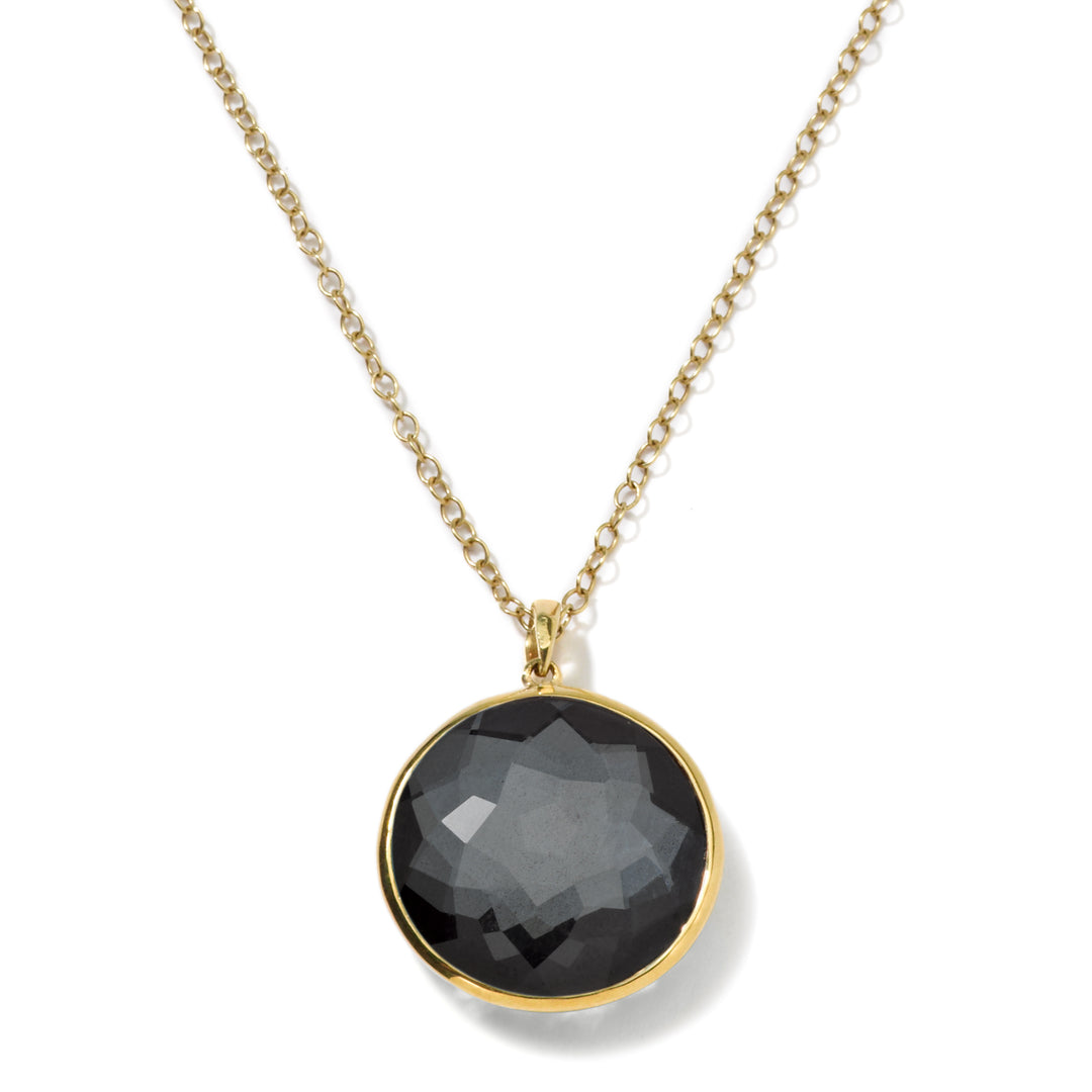 Medium Circular Stone Pendant Necklace