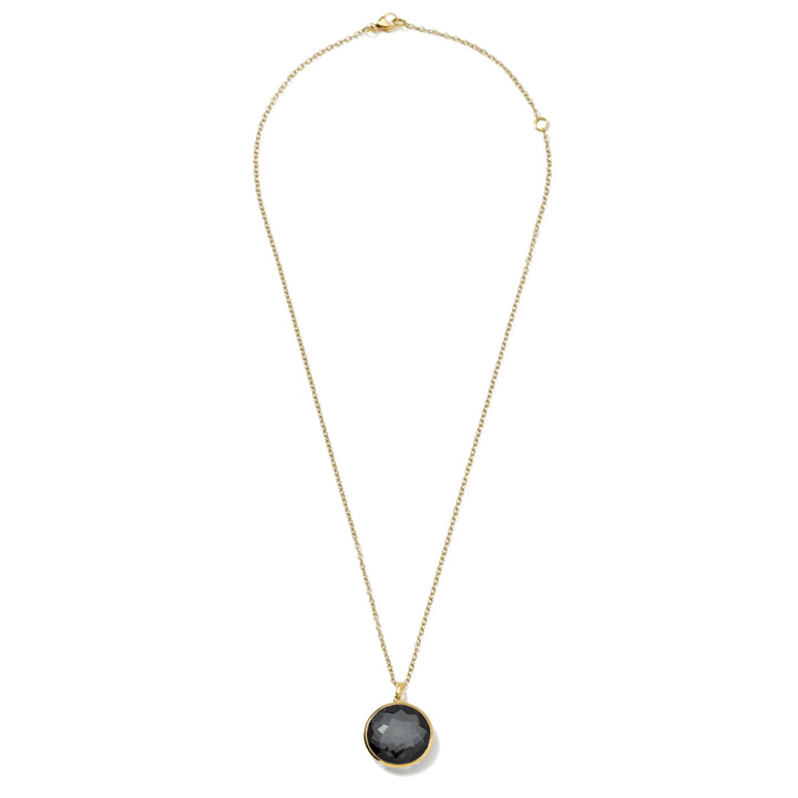 Medium Circular Stone Pendant Necklace