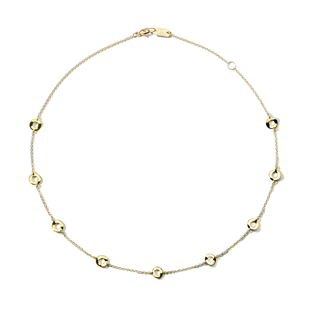 Mini Wavy Circle 9-Station Necklace