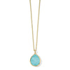 ROCK CRYSTAL OVER TURQUOISE DOUBLET