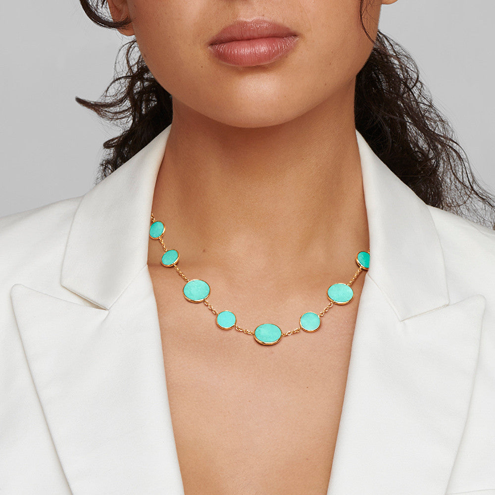 IPPOLITA Polished Rock Candy Multi Stone Necklace in 18K Gold