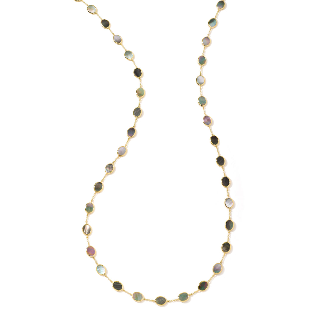 Black Shell 18K Gold Confetti Necklace - Flat Lay View | IPPOLITA
