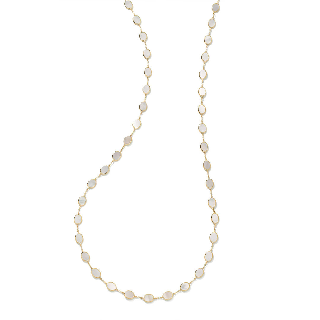 Mother-of-Pearl 18K Gold Confetti Necklace - Full Length View | IPPOLITA