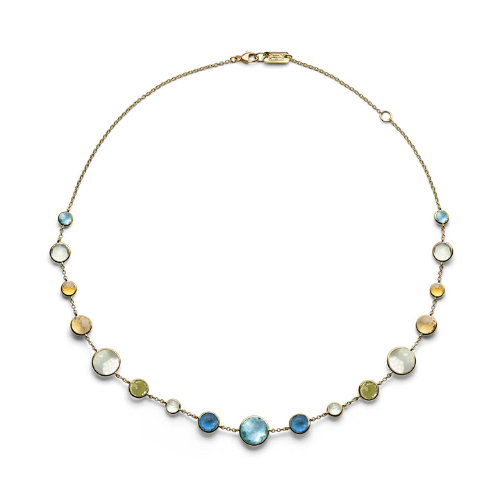 Giotto Multi-Stone 18K Gold Lollipop Short Necklace - Front View | IPPOLITA