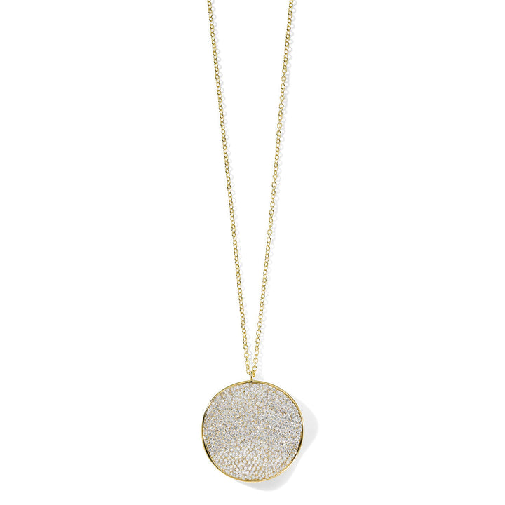 18K Gold Diamond Pavé Extra Large Flower Pendant Necklace - Product View | IPPOLITA