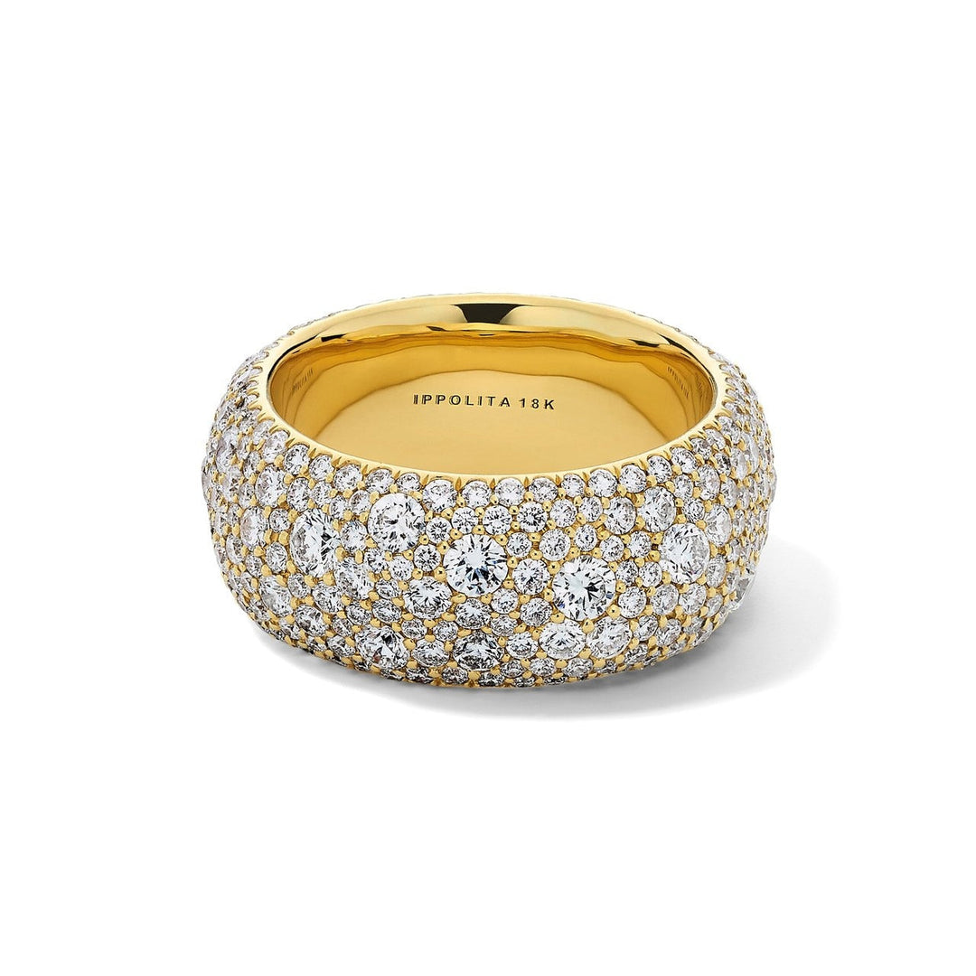 18K Gold Diamond Pavé Dune Ring - Interior View | IPPOLITA