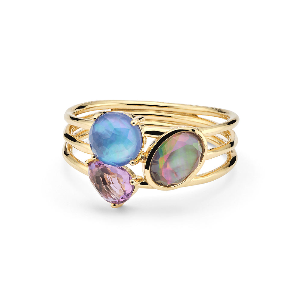 3-Stone Triple Band Ring
