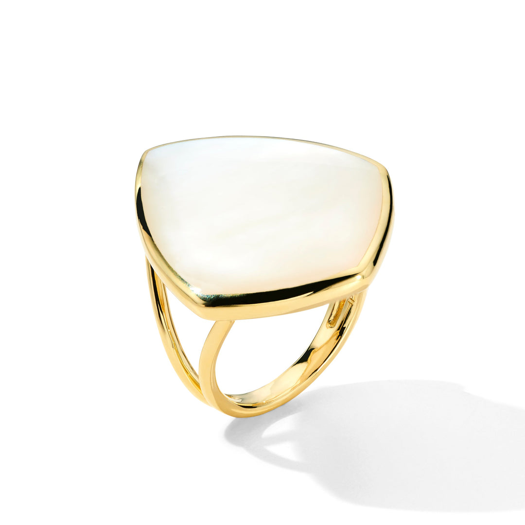 Mother-of-Pearl Gold Kite-Shaped Ring - Back View | IPPOLITA