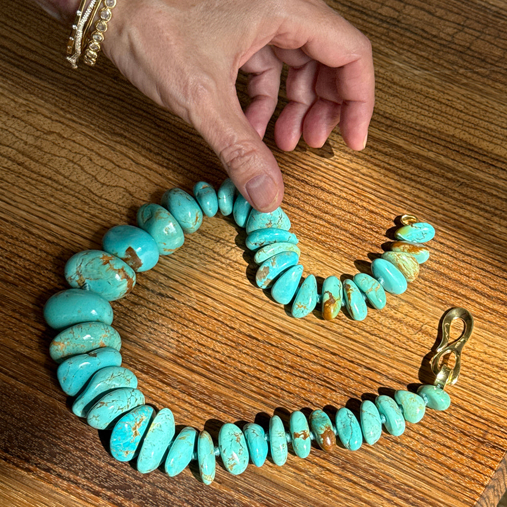 Matrix Strand Necklace with Gold Hook 20"