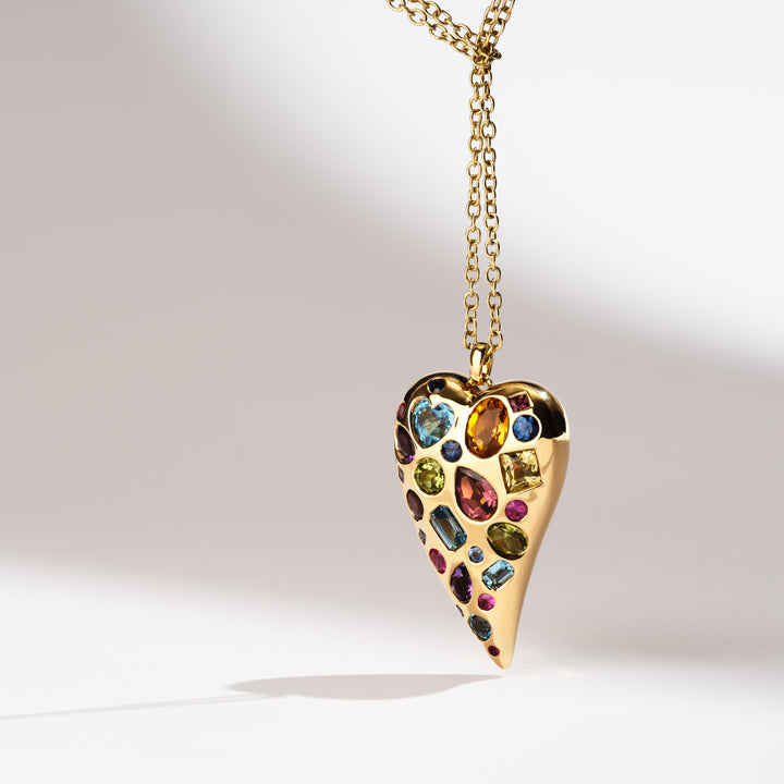 Valentina Heart Pendant Necklace 18-20"