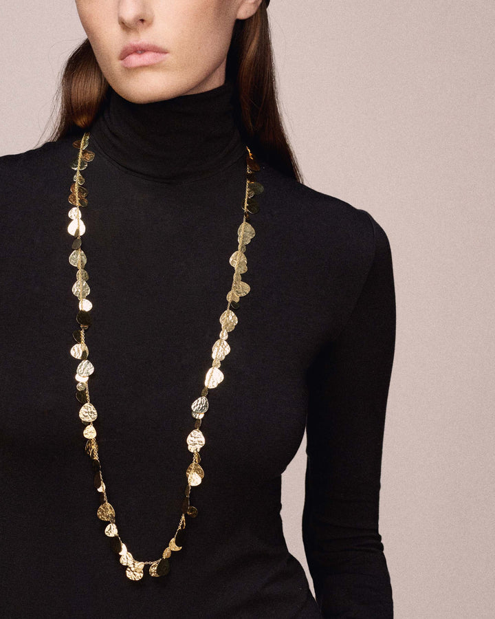 Crinkle Hammered Nomad Necklace