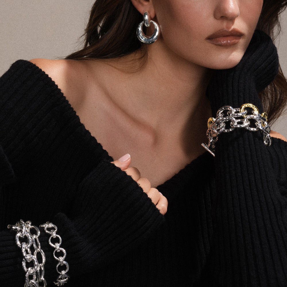 Chunky Doorknocker Drop Earrings