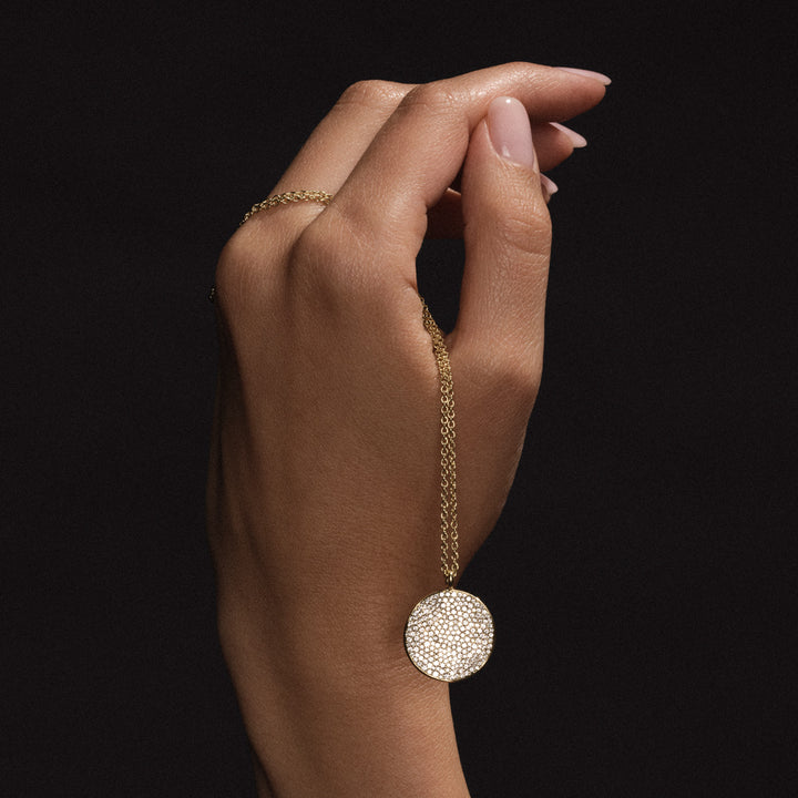 Large Flower Pendant Necklace (1.06ctw)