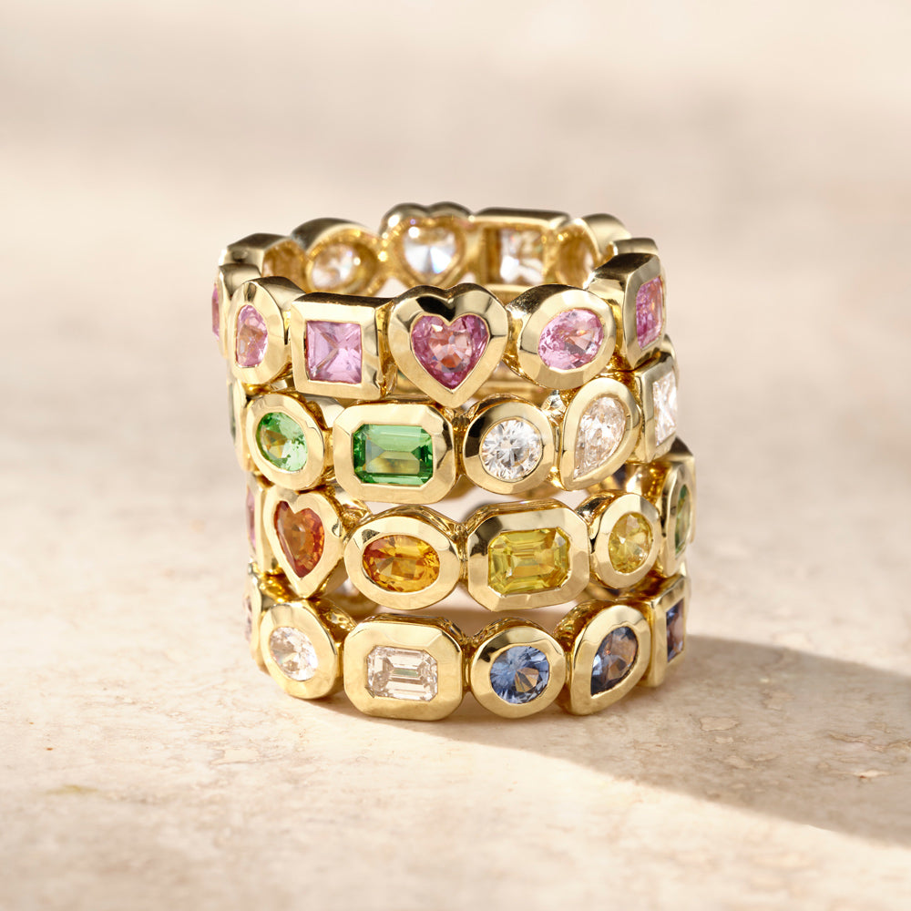 Caramella Fancy Cut Eternity Band Ring (.9ctw)
