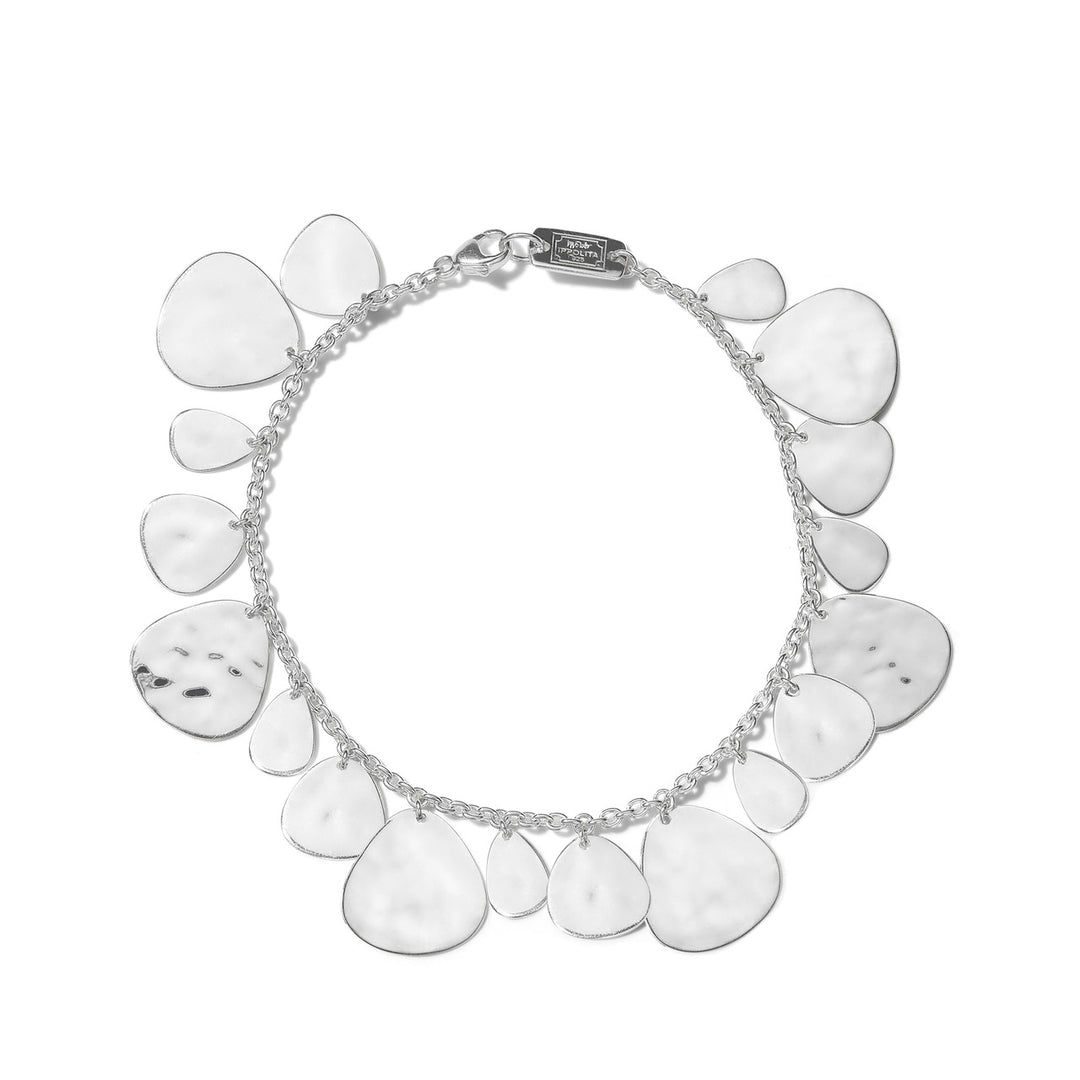 Sterling Silver Crinkle Hammered Nomad Bracelet - Flat Lay Detail | IPPOLITA