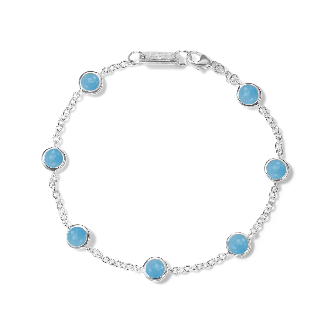 Light Blue Jade 925 Silver Lollipop Confetti Bracelet - Front View | IPPOLITA