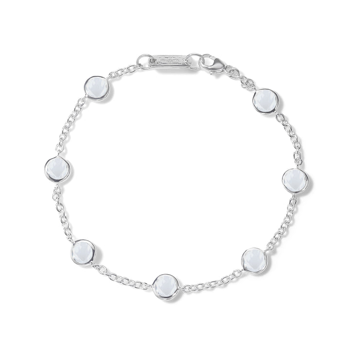 Rock Crystal 925 Silver Confetti Bracelet - Full Circle View | IPPOLITA