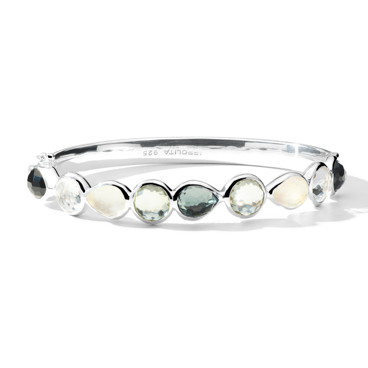 Multi-Stone Hinged Bangle Bracelet