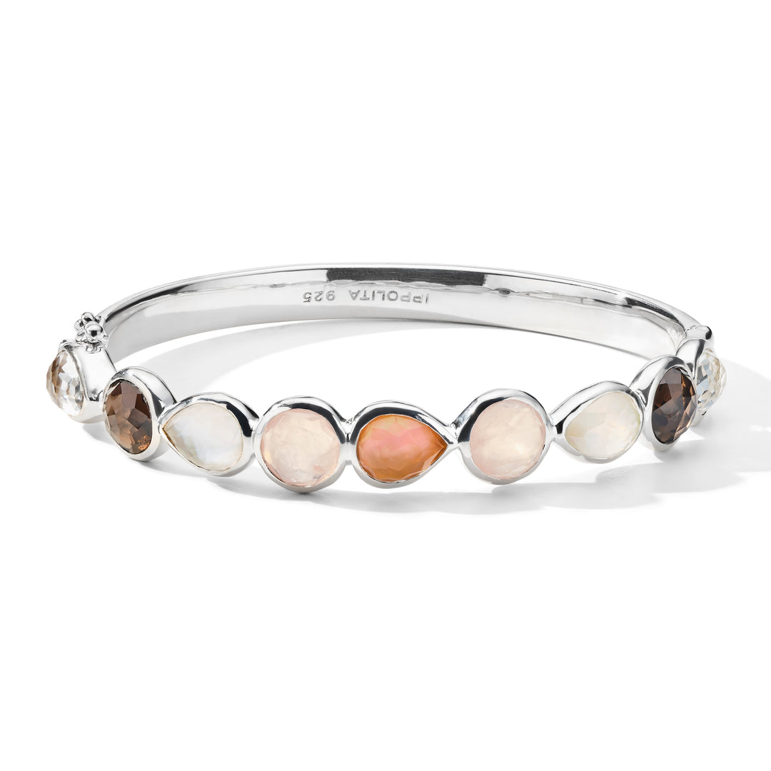 Multi-Stone Hinged Bangle Bracelet