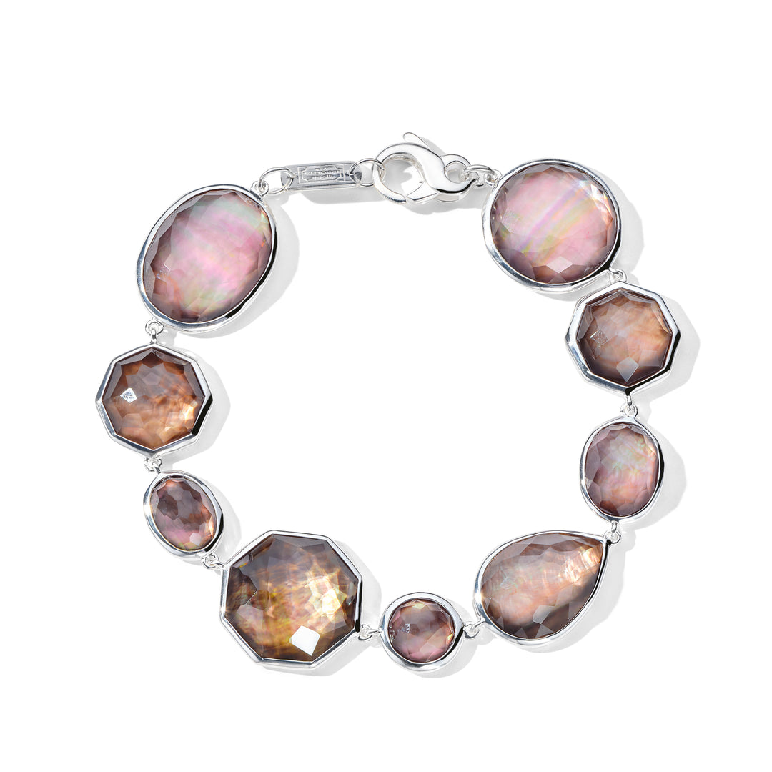 Large Flexible Bracelet with Multi Stone