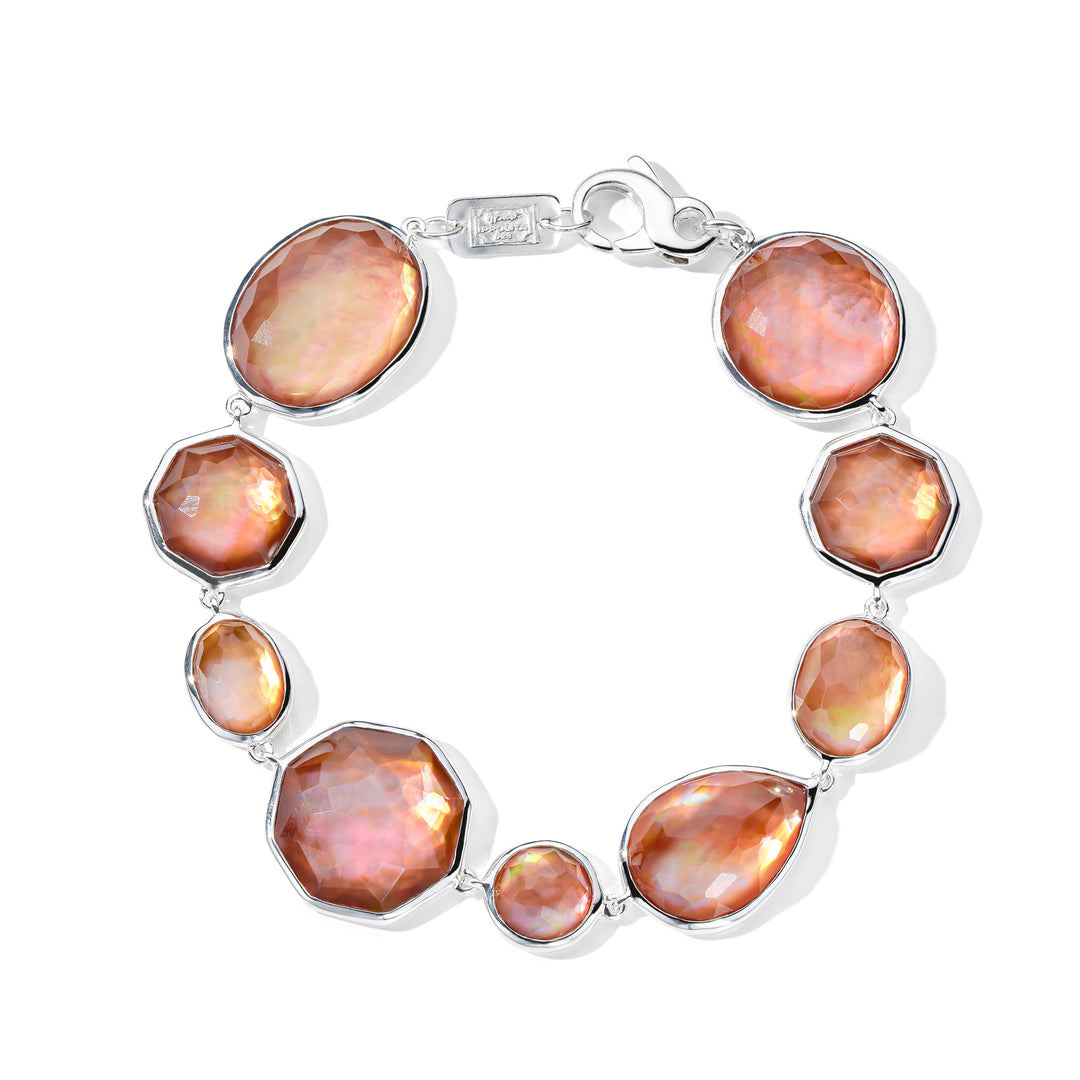 Large Flexible Bracelet with Multi Stone