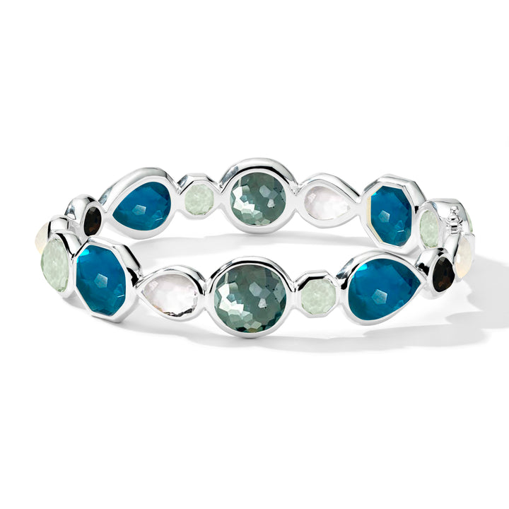 Multi-Stone Hinged Bangle Bracelet
