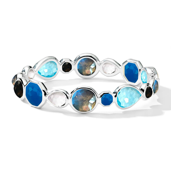 Multi-Stone Hinged Bangle Bracelet