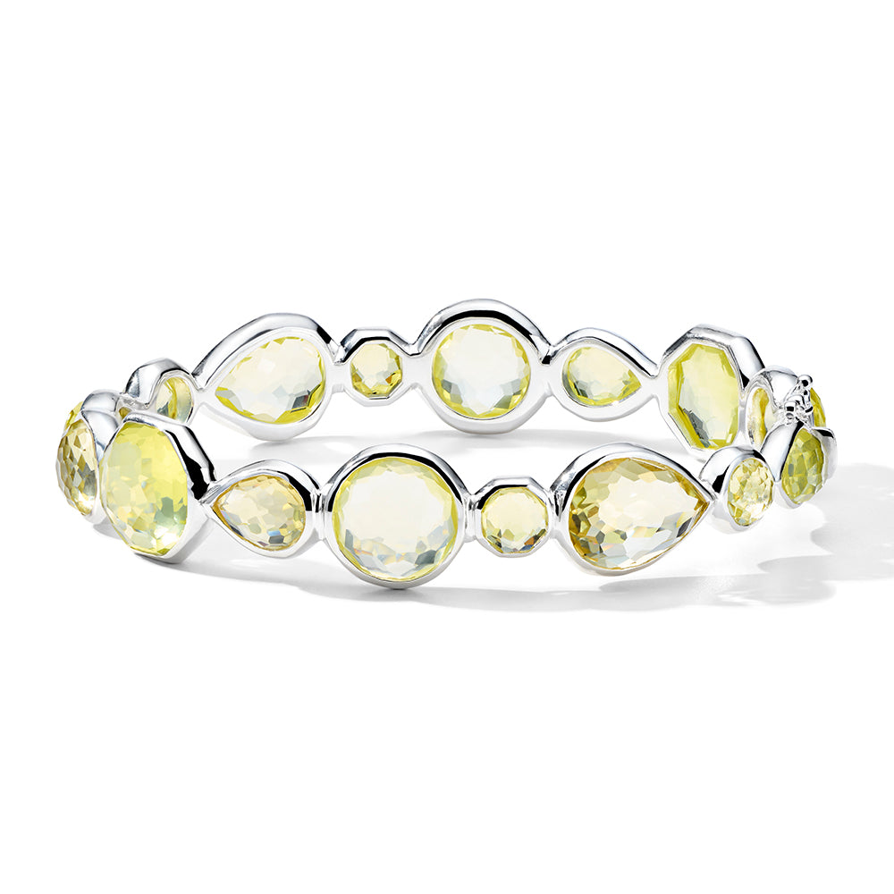 Multi-Stone Hinged Bangle Bracelet